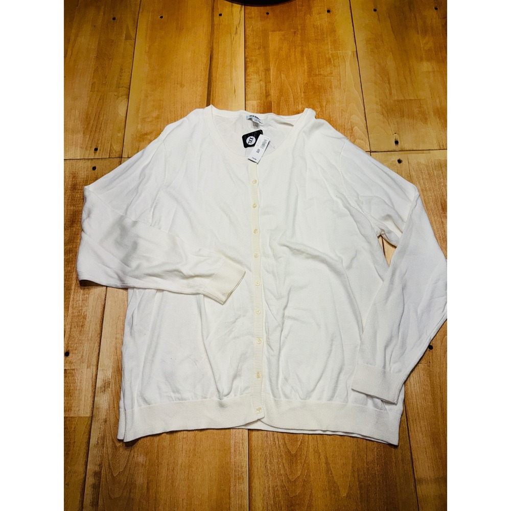 Old Navy Womens White - Cream Button Front‎ Cardigan Sweater XXL